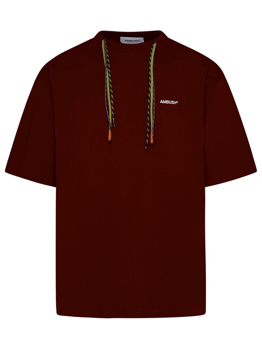 AMBUSH NEW BORDEAUX COTTON T-SHIRT - 1