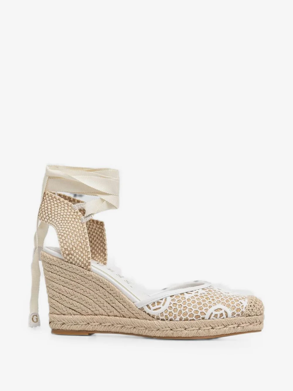 Cheyin crochet-knit wedge espadrilles - 1