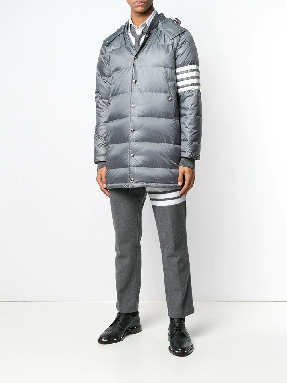 4-Bar down hooded coat - 6