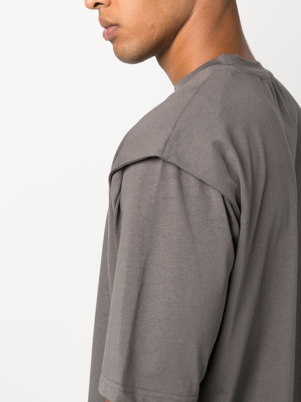 layered-effect cotton T-shirt - 5
