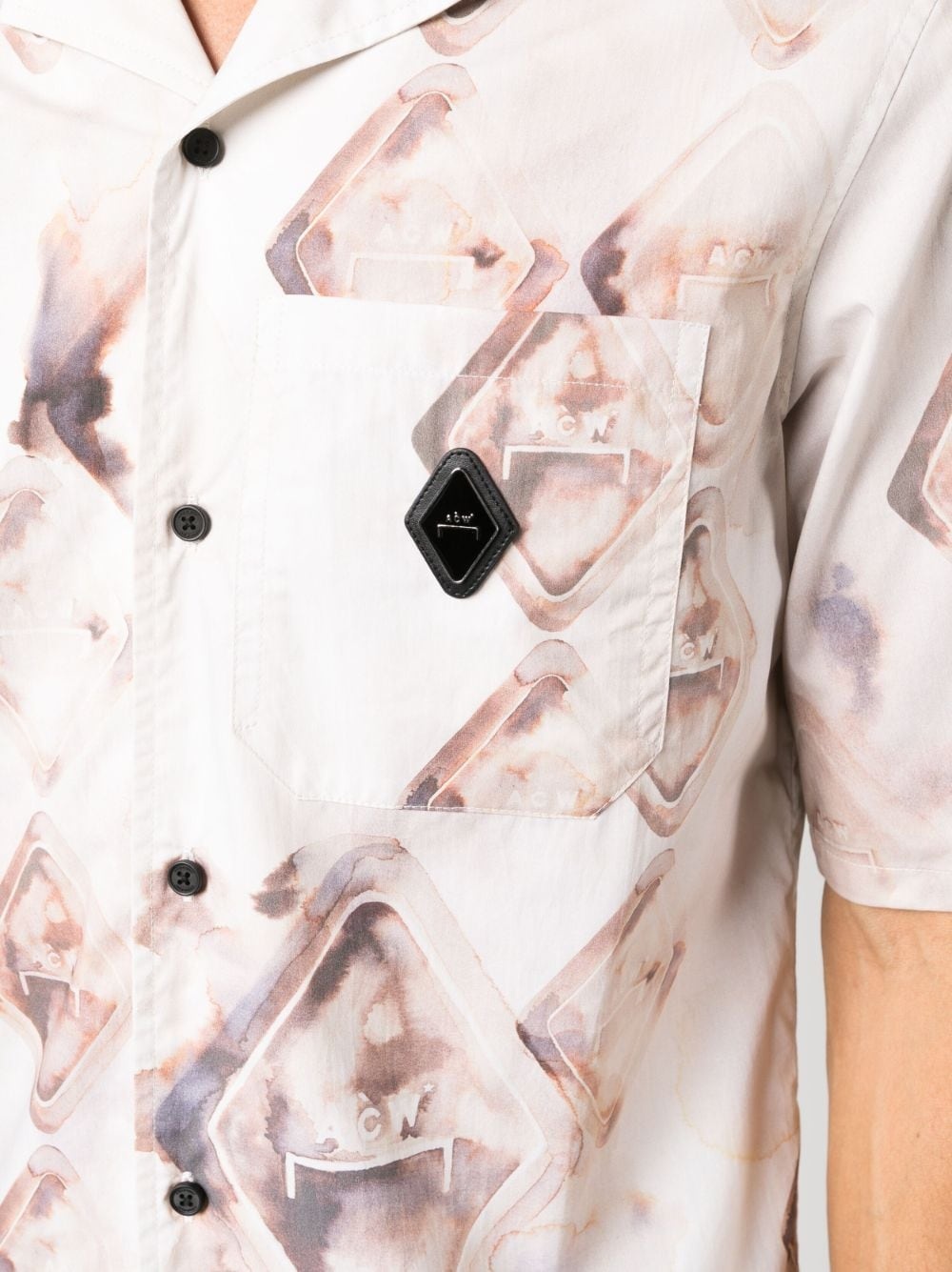 diamond-monogram short-sleeve shirt - 5