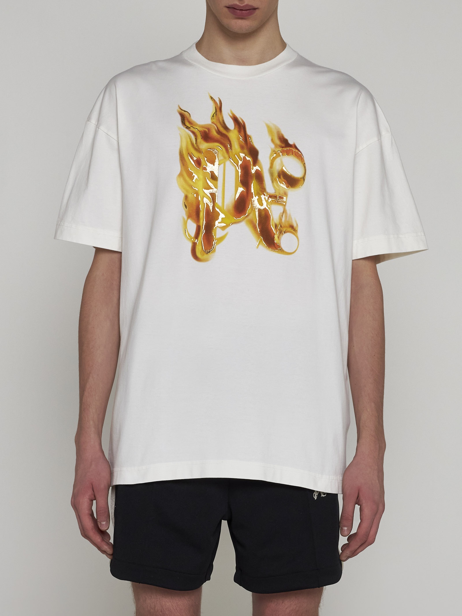 Burning Monogram cotton t-shirt - 3