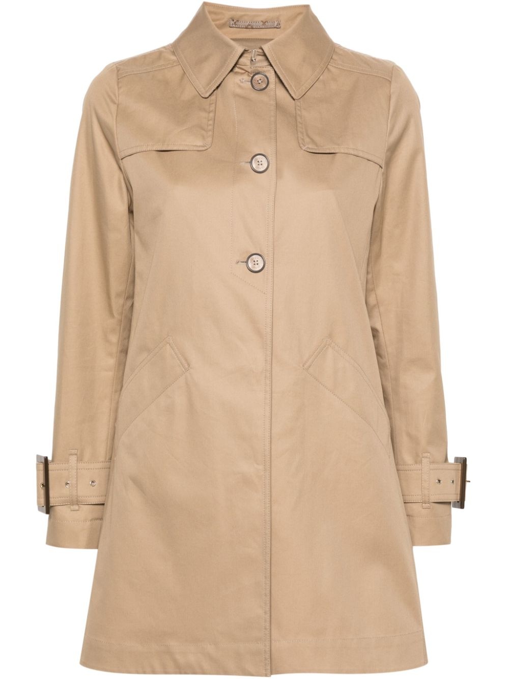 cotton trench jacket - 1