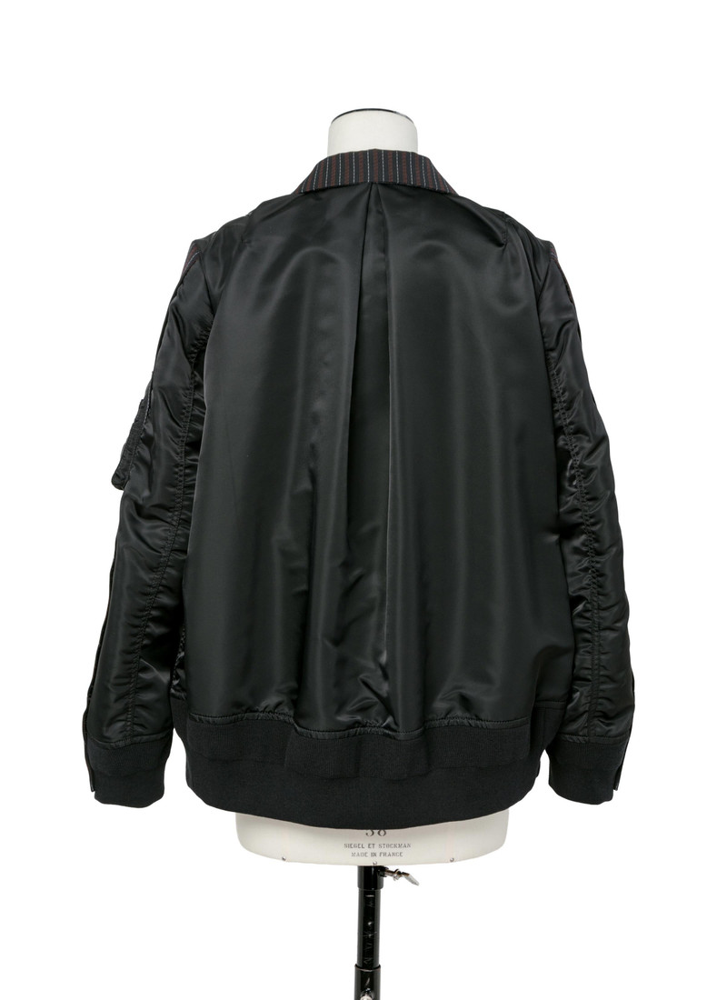 Stripe Doeskin x Nylon Twill Jacket 4