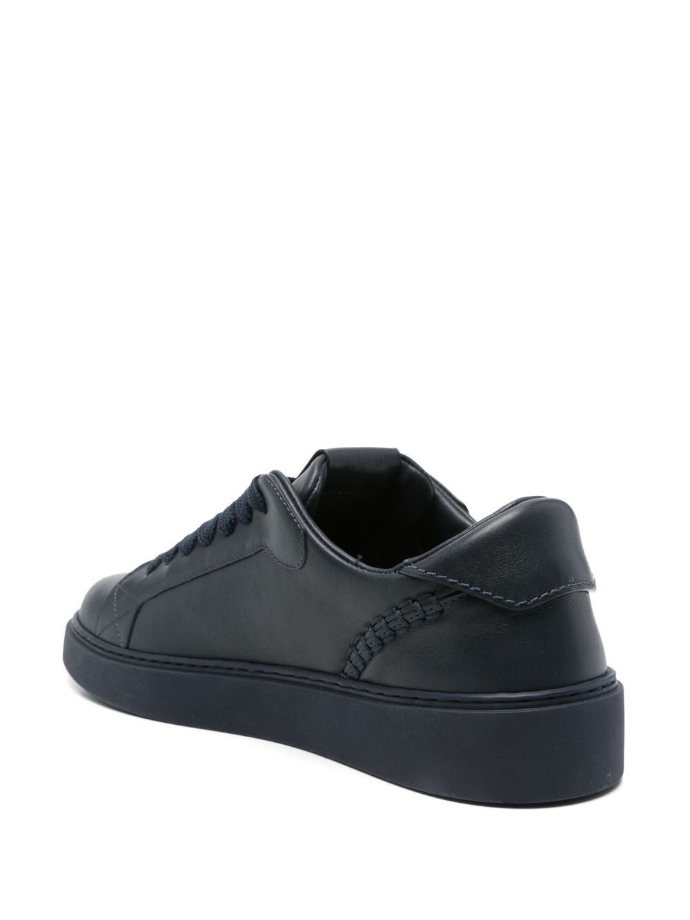 leather low-top sneakers - 3
