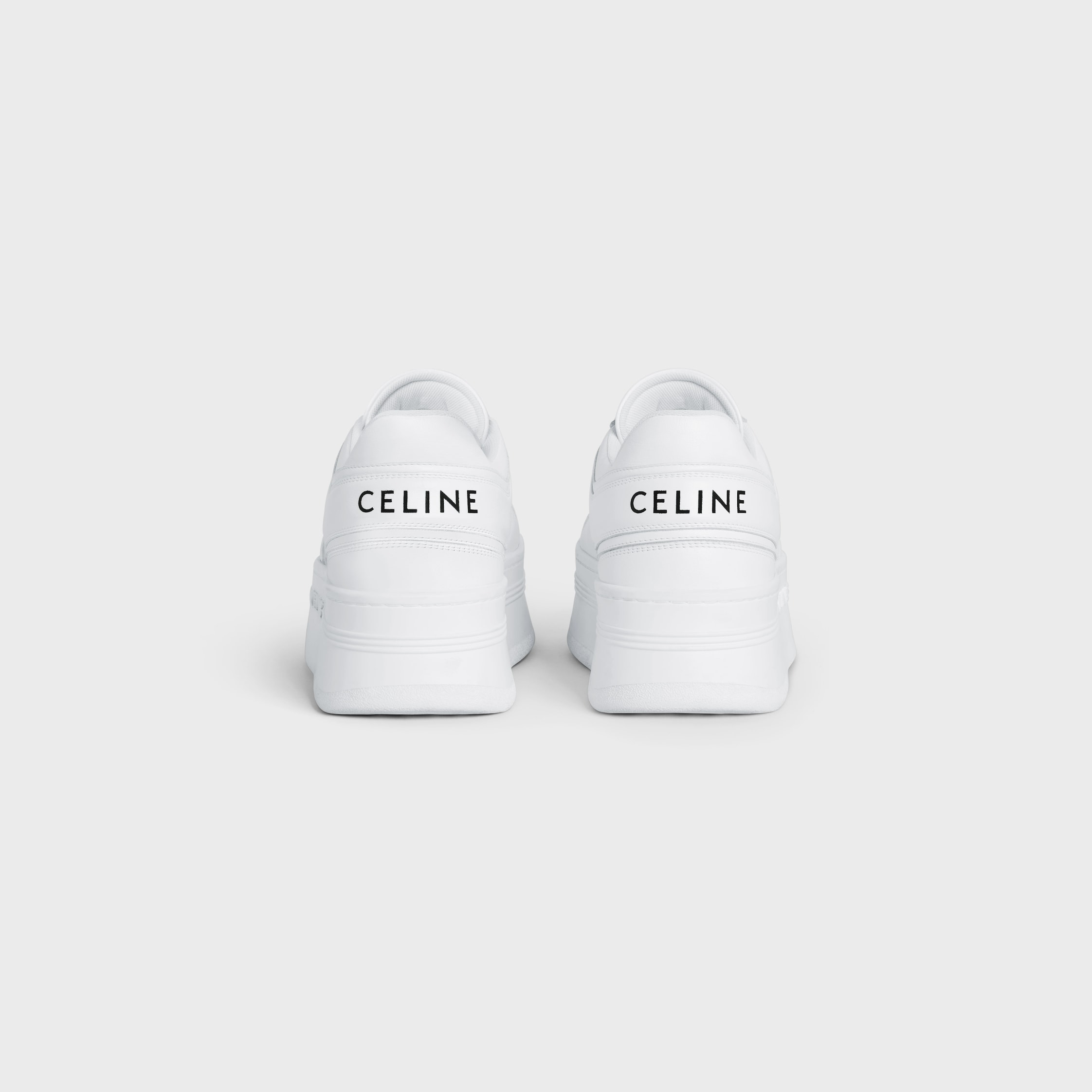 BLOCK SNEAKERS WITH WEDGE OUTSOLE in CALFSKIN - 4