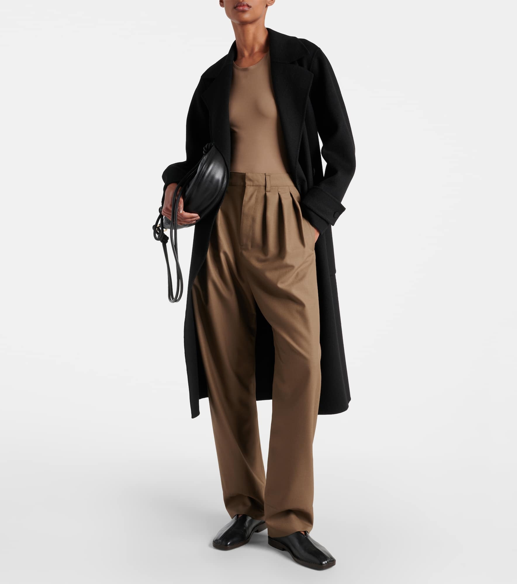High-rise wool-blend straight pants - 2