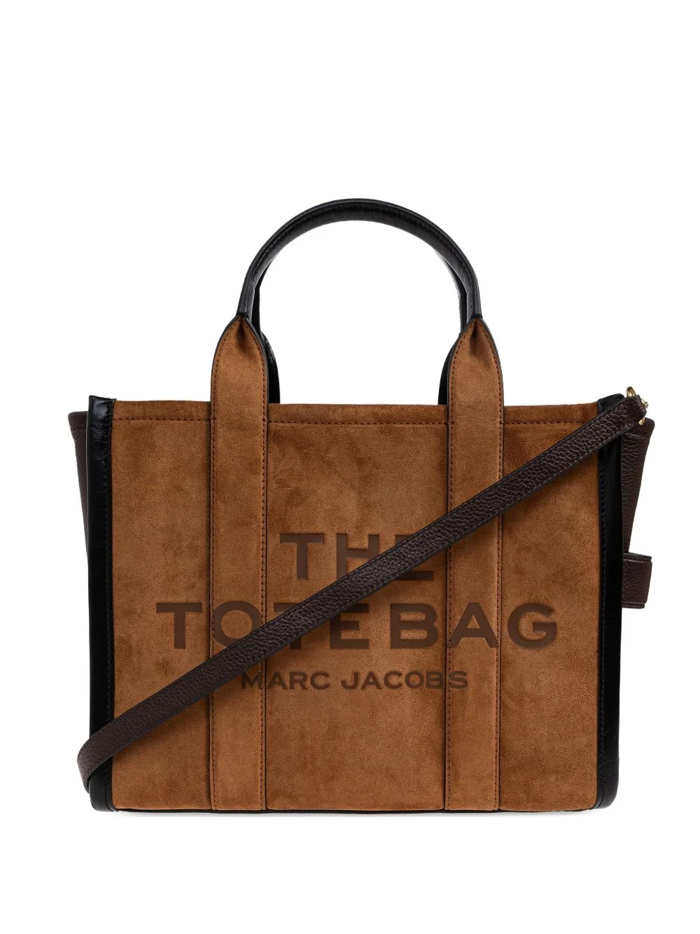 lettering handle tote bag - 1