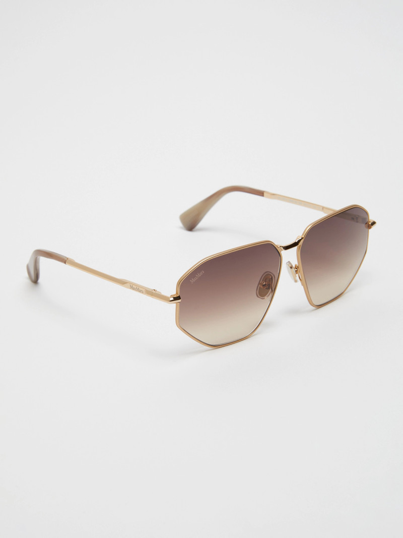 Max Mara Wide geometric sunglasses - BROWN outlook