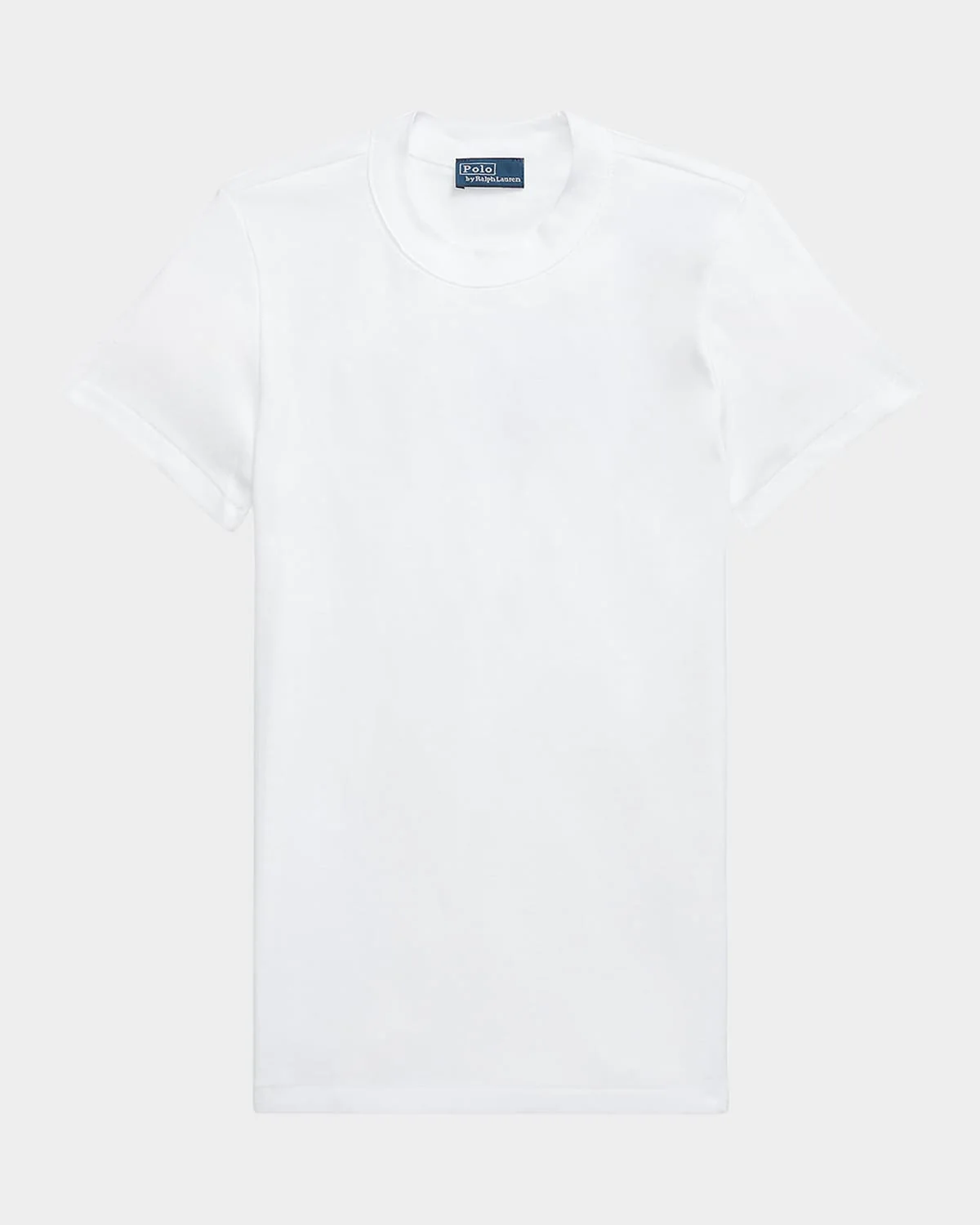 Slim Fit Ribbed Cotton Tee - 1