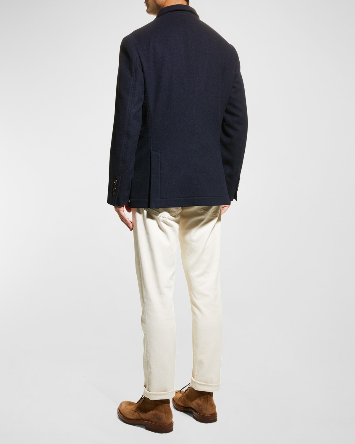 Men's Cashmere Blazer Coat - 4