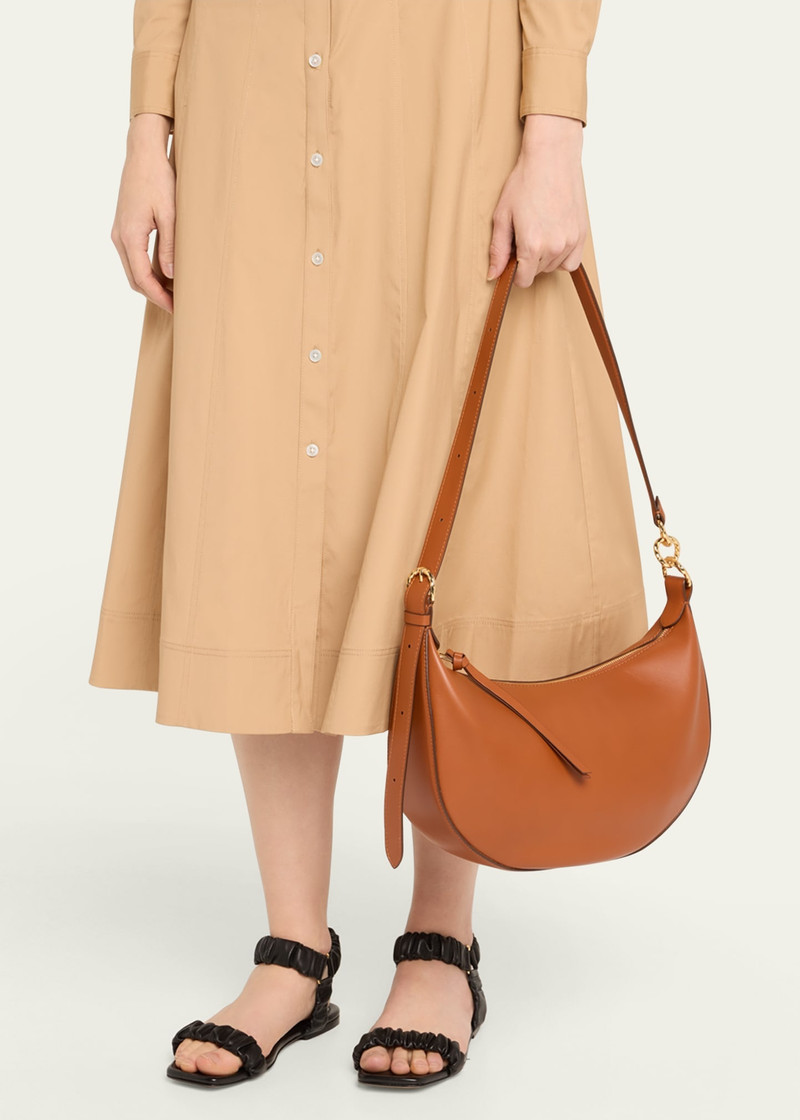 ULLA JOHNSON Twyla Small Calf Leather Hobo Bag outlook