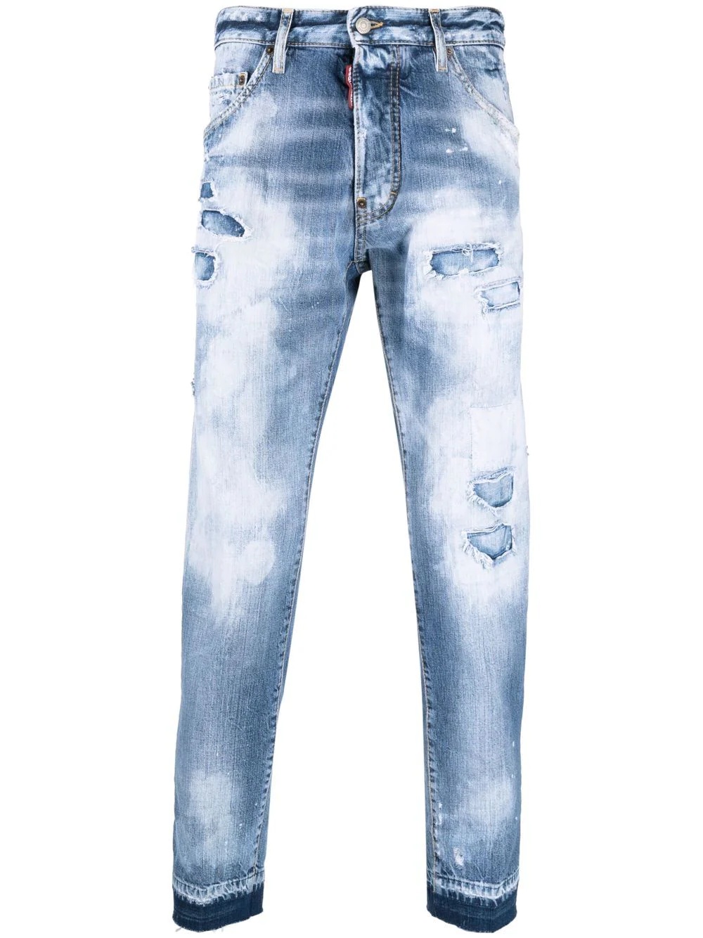 acid-wash slim-fit jeans - 1