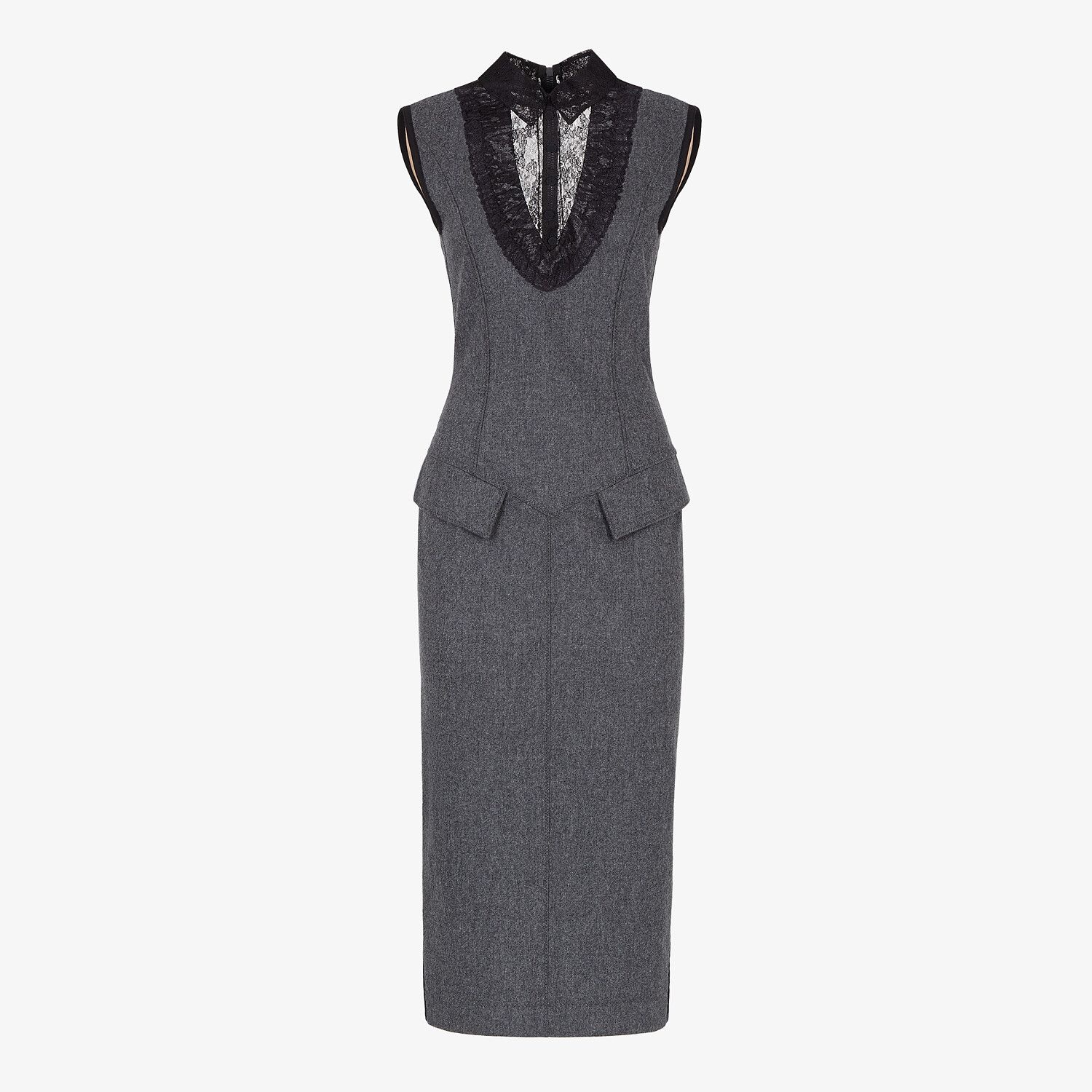 Gray cashmere dress - 1