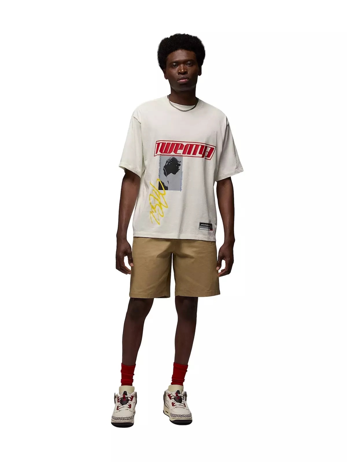 Men's Flight Essentials Oversized T-Shirt -White - 6