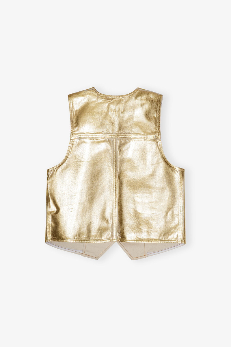 GOLD FOIL DENIM VEST 6