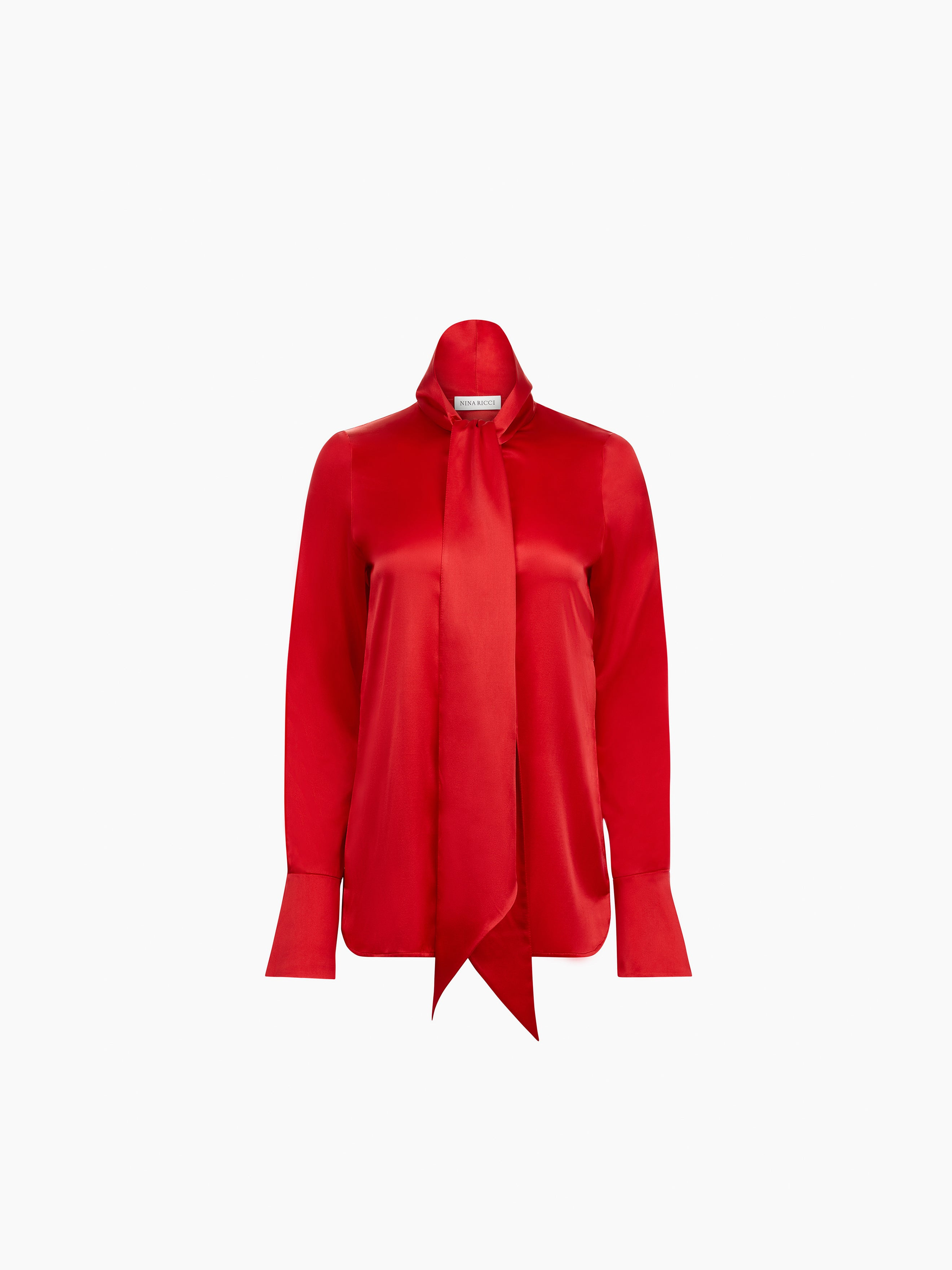 Lavalliere Satin Shirt - 5