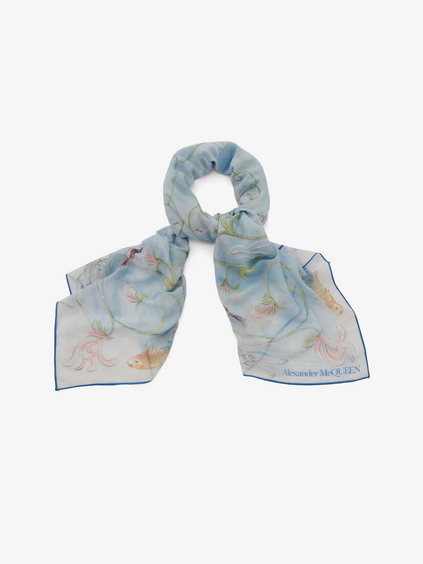 Blake Pareo Scarf in Blue/ivory - 2