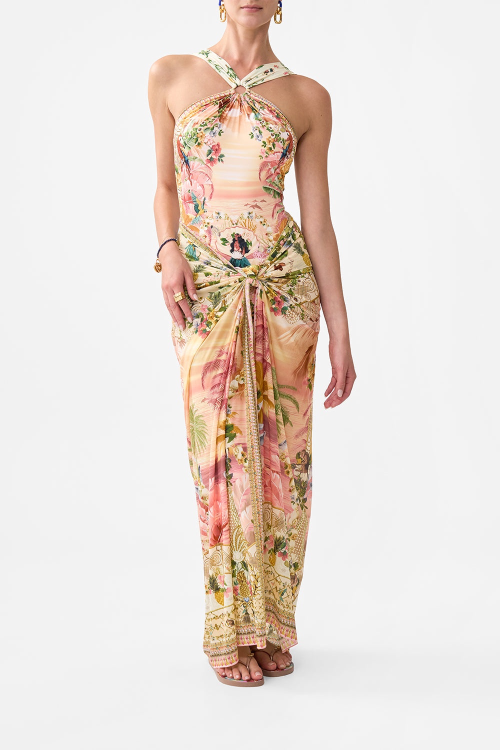 HIGH NECK ONE PIECE WITH TRIMS - 6