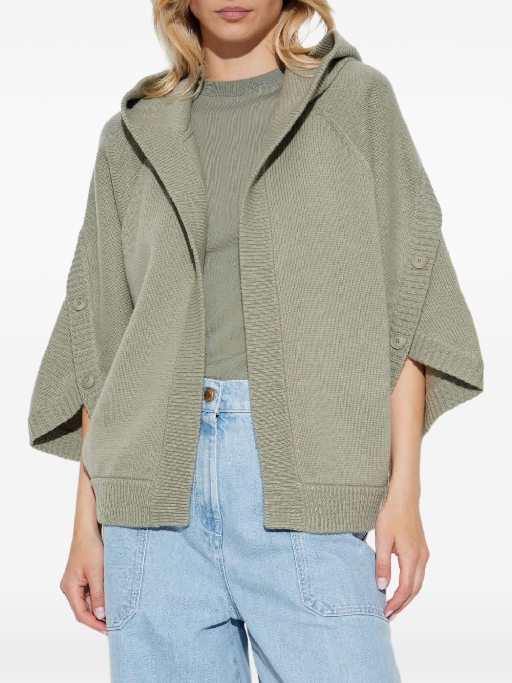 hooded cardigan - 3