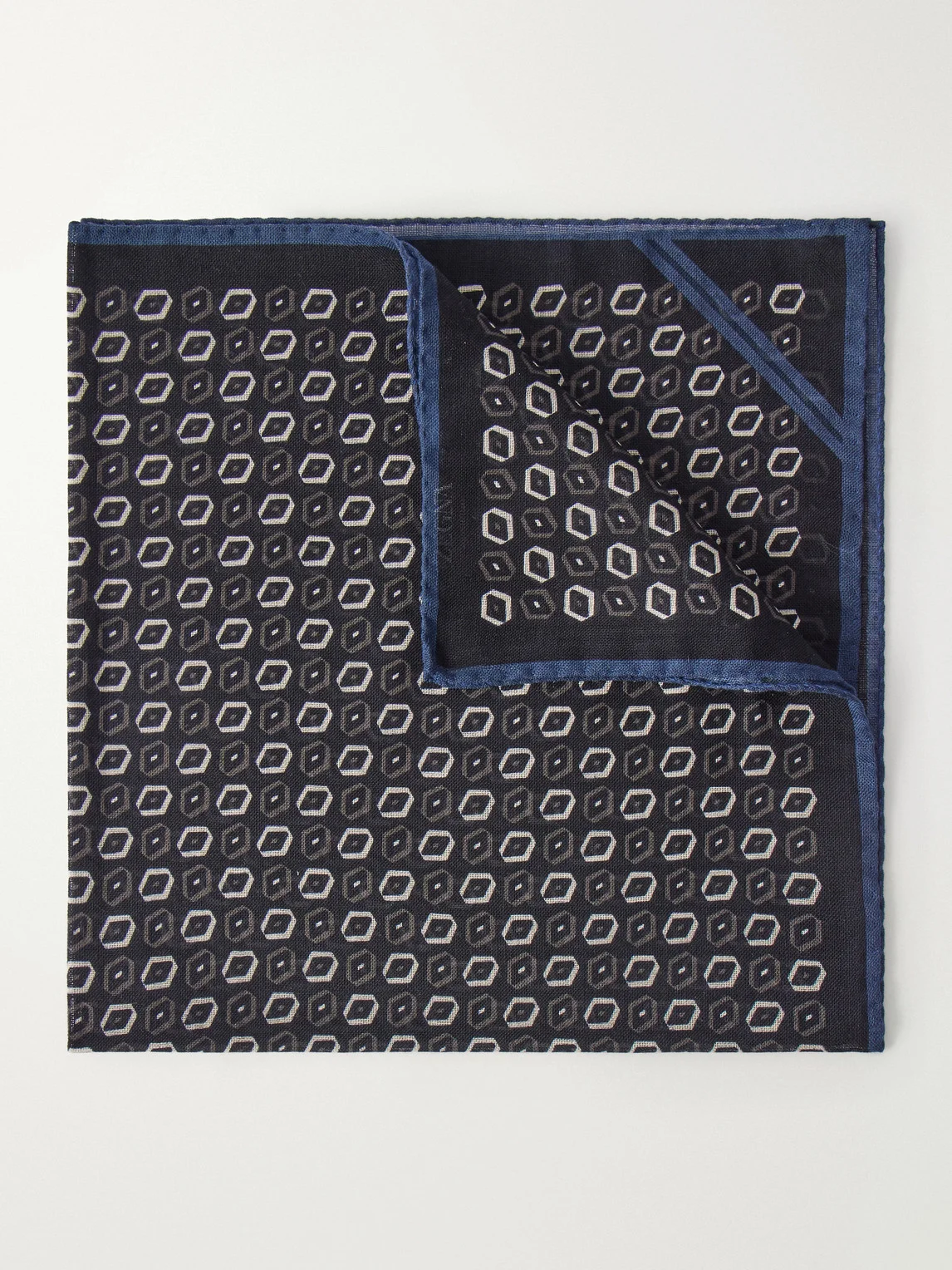 Printed Wool Pocket Square - 1
