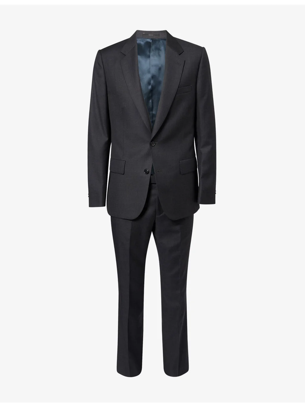 Mayfair Sharkskin Notch-Lapel Straight-Leg Wool Suit - 1
