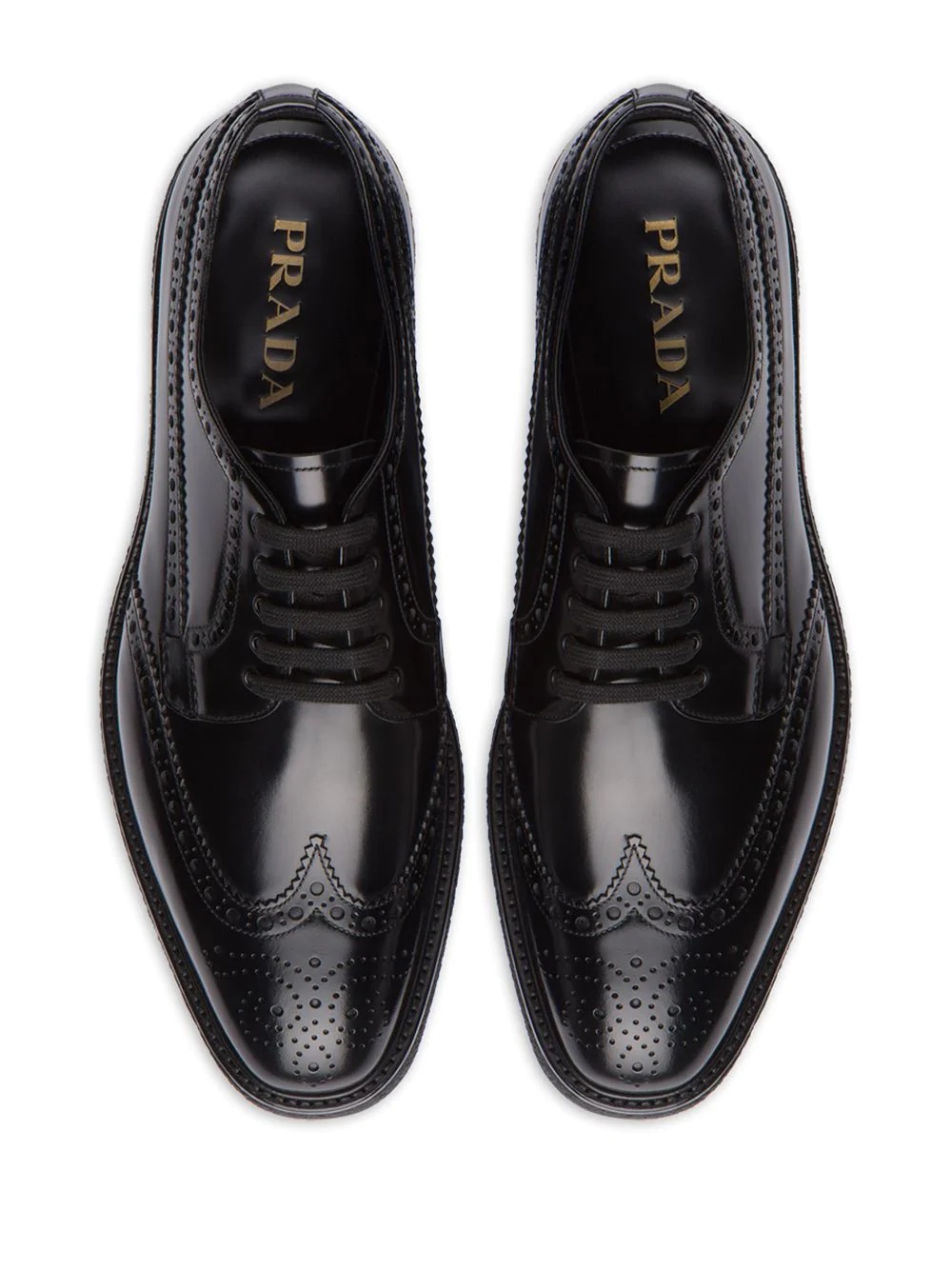 brushed leather brogues - 4