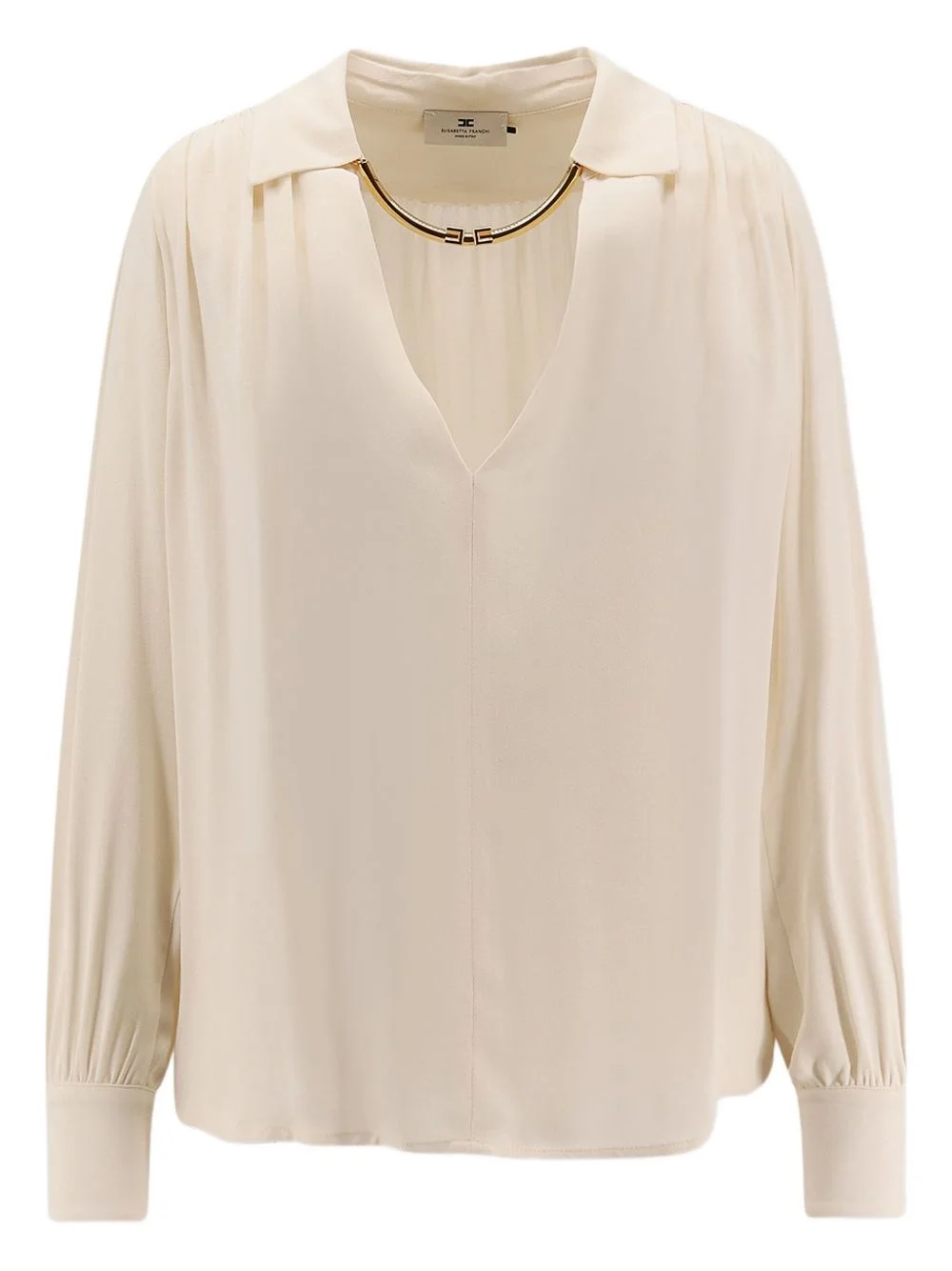 V-necked blouse - 1