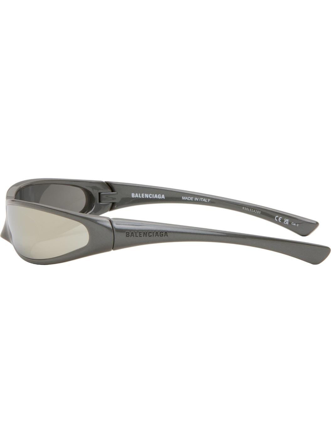 Gray Blade Rectangle Sunglasses - 3