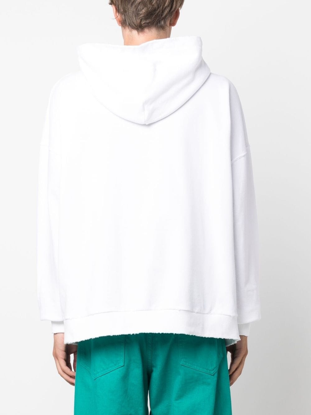 monogram-embroidered cotton hoodie - 4
