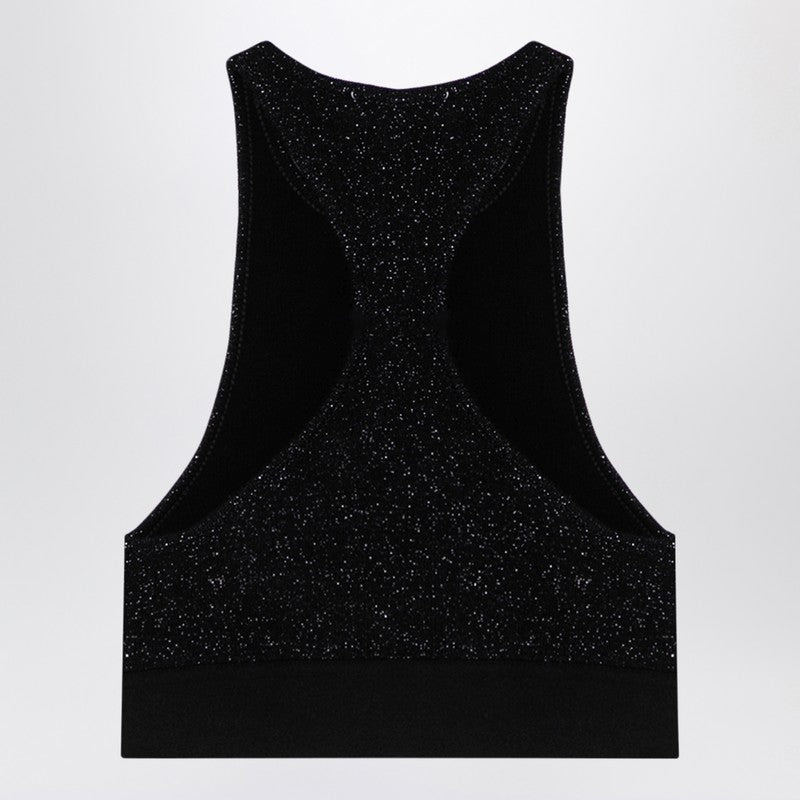 Palm Angels Black Lurex Top In Viscose Blend Women - 2