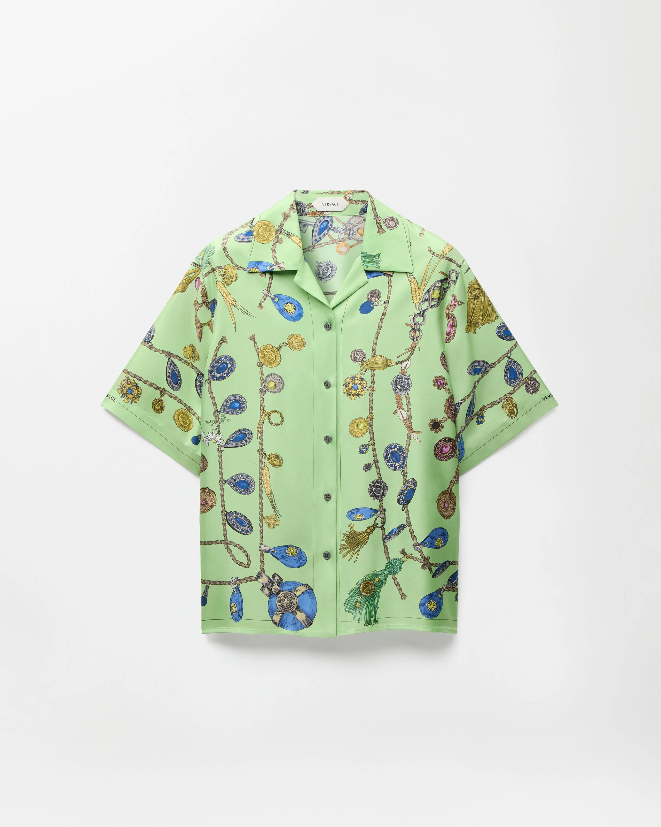 Printed Silk Twill Shirt - 1