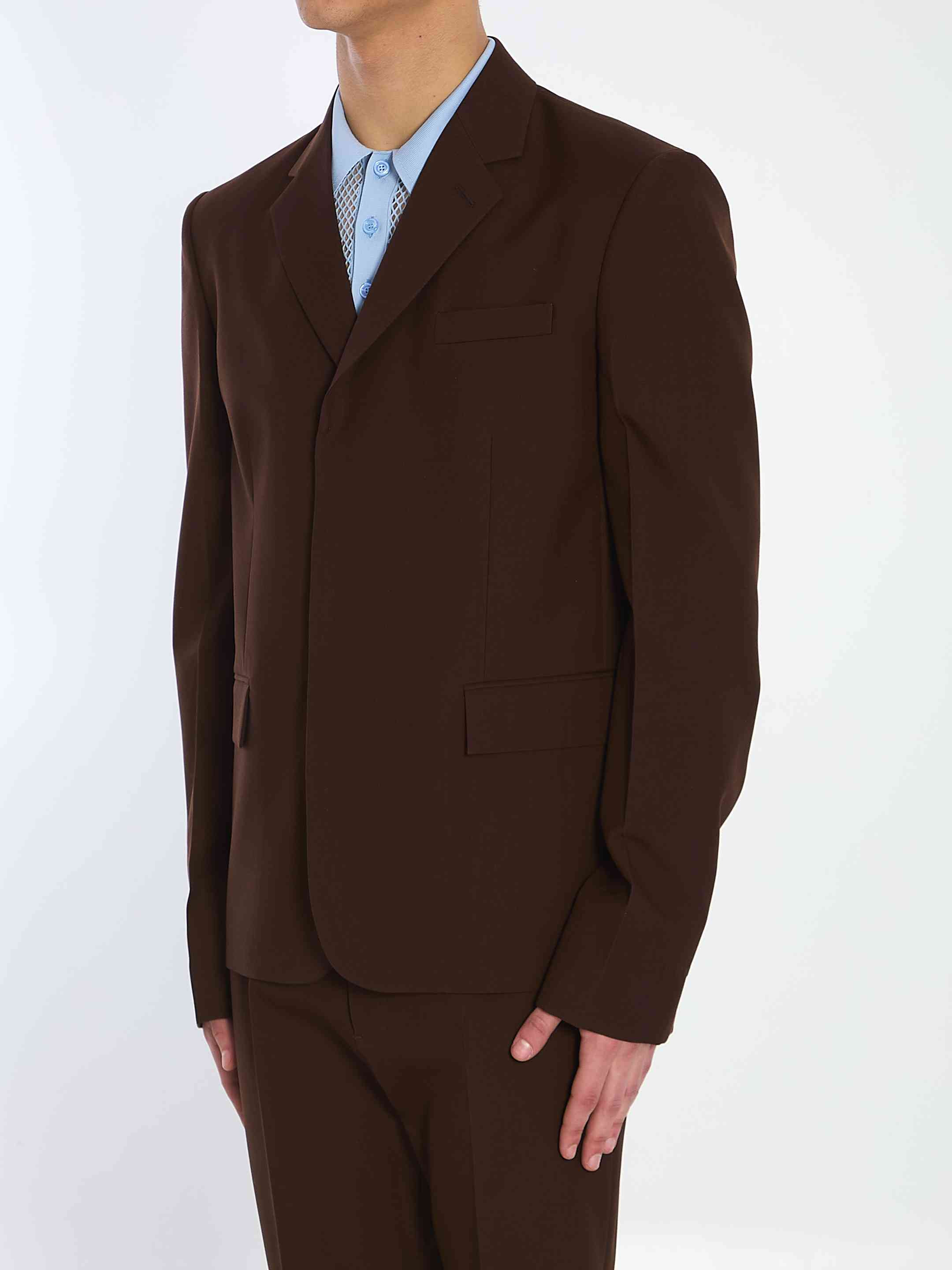 Gucci Men Wool Twill Single-Breasted Jacket - 2