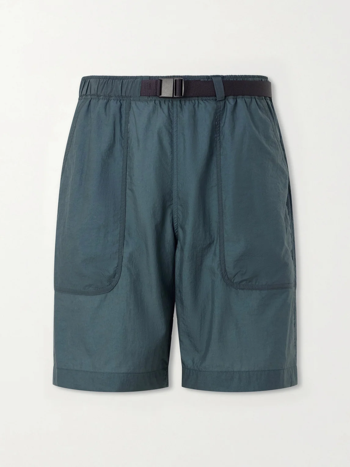 Wide-Leg Belted Shell Shorts - 1