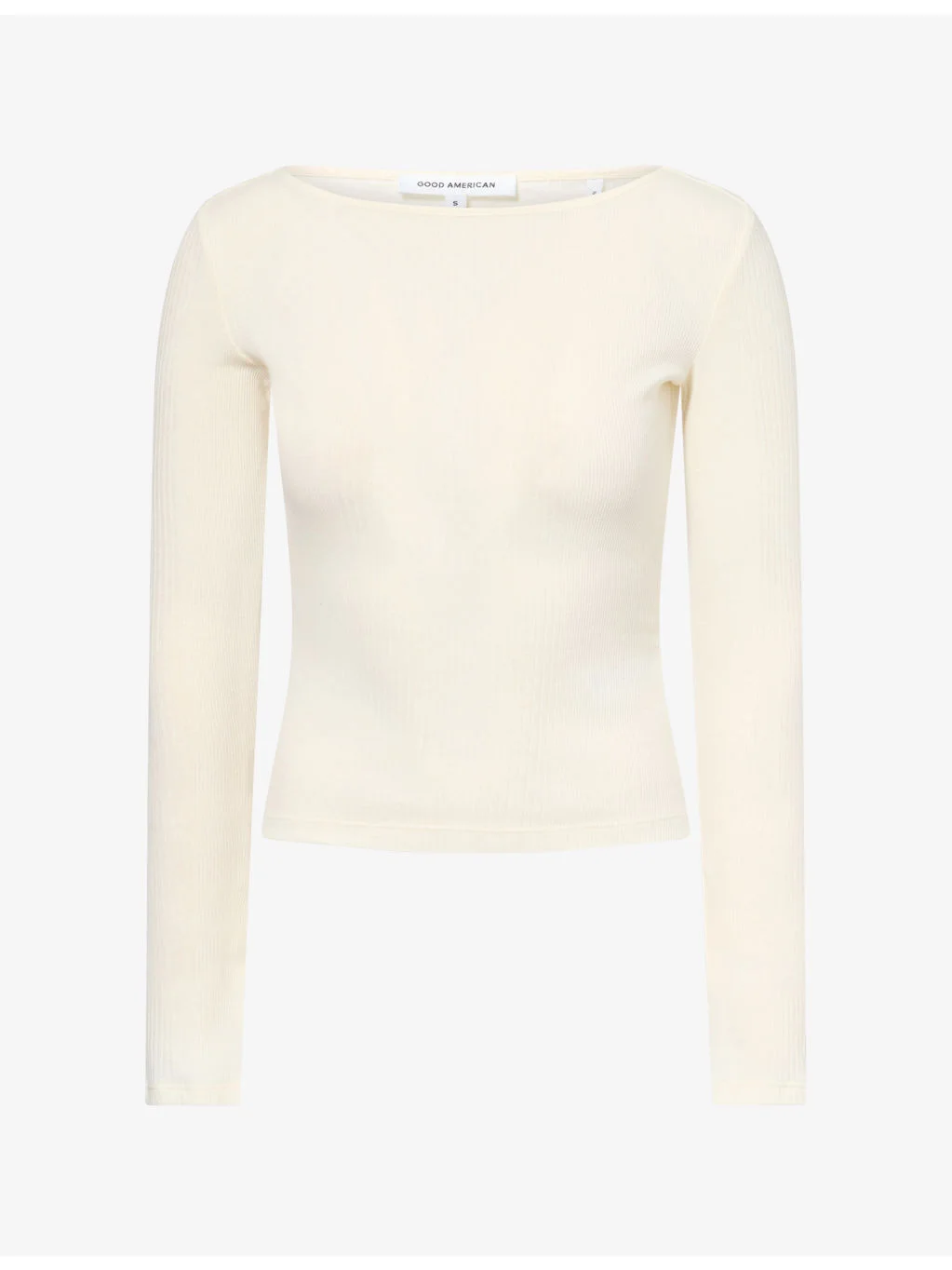 The Variegated Rib Boat-Neck Cotton Top - 1