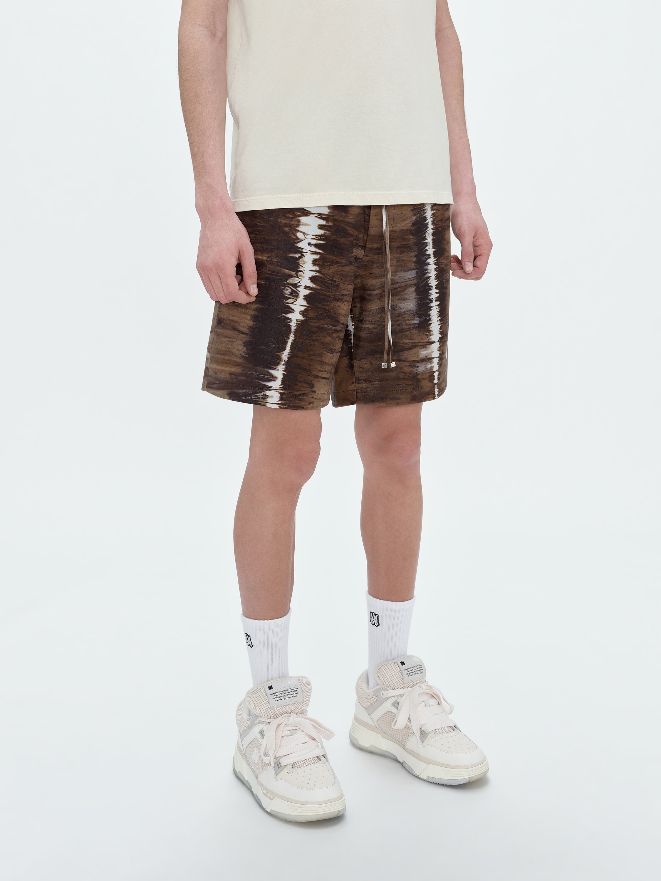 LEATHER TIE DYE SHORT - 4