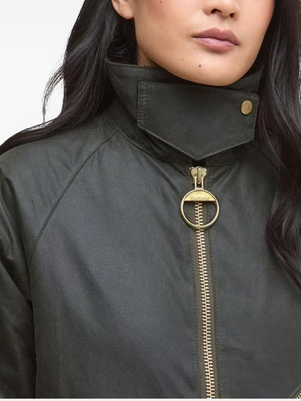 corduroy-collar zip-front jacket - 5