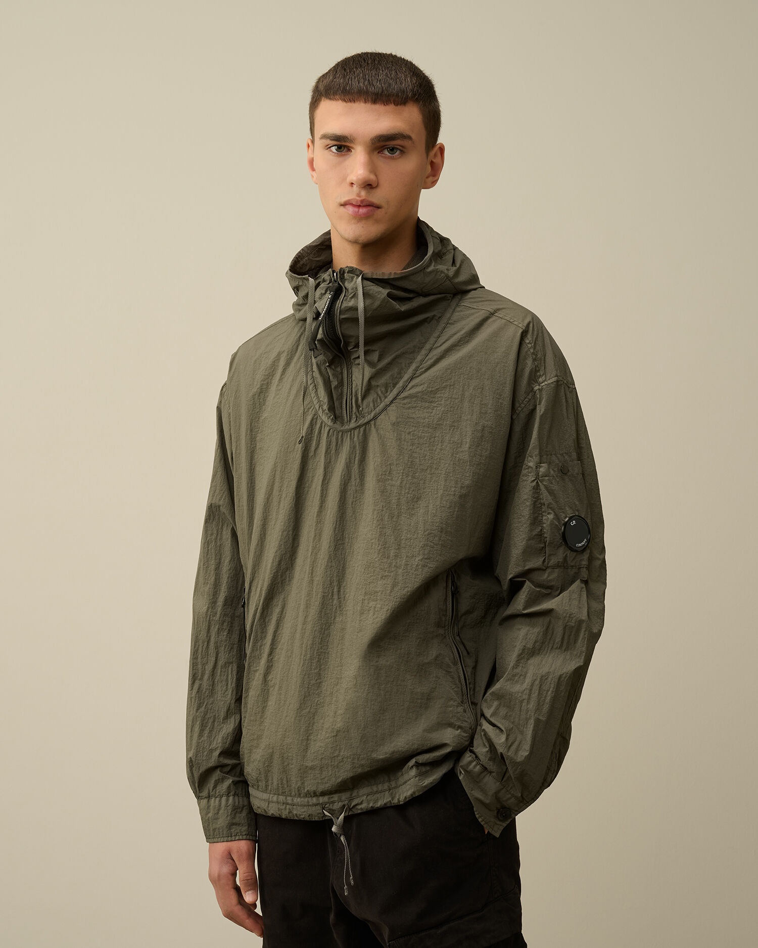 C.P. Company Taylon-L Half Zipped Hooded Overshirt | REVERSIBLE