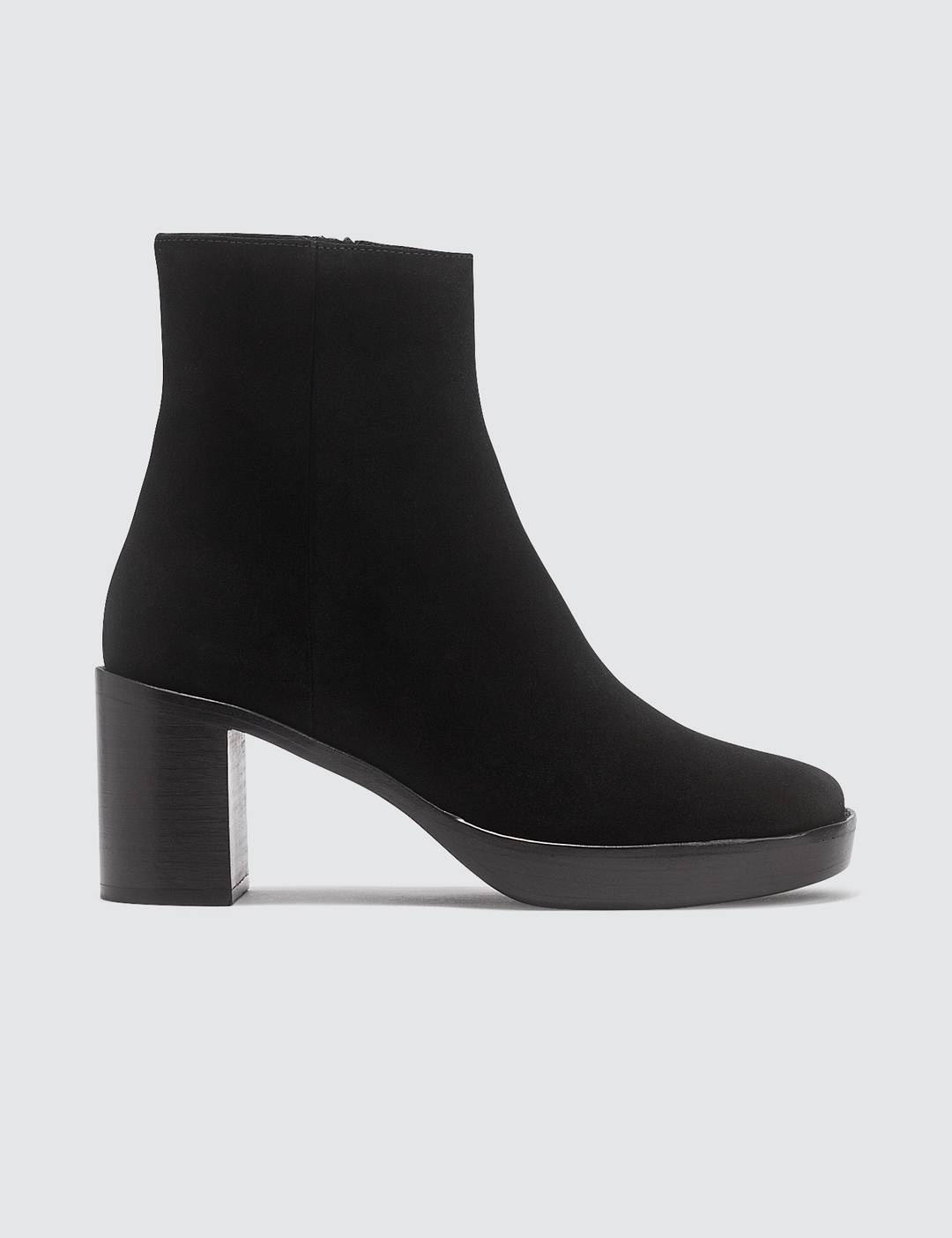 Ellen Black Suede Leather Boots - 1