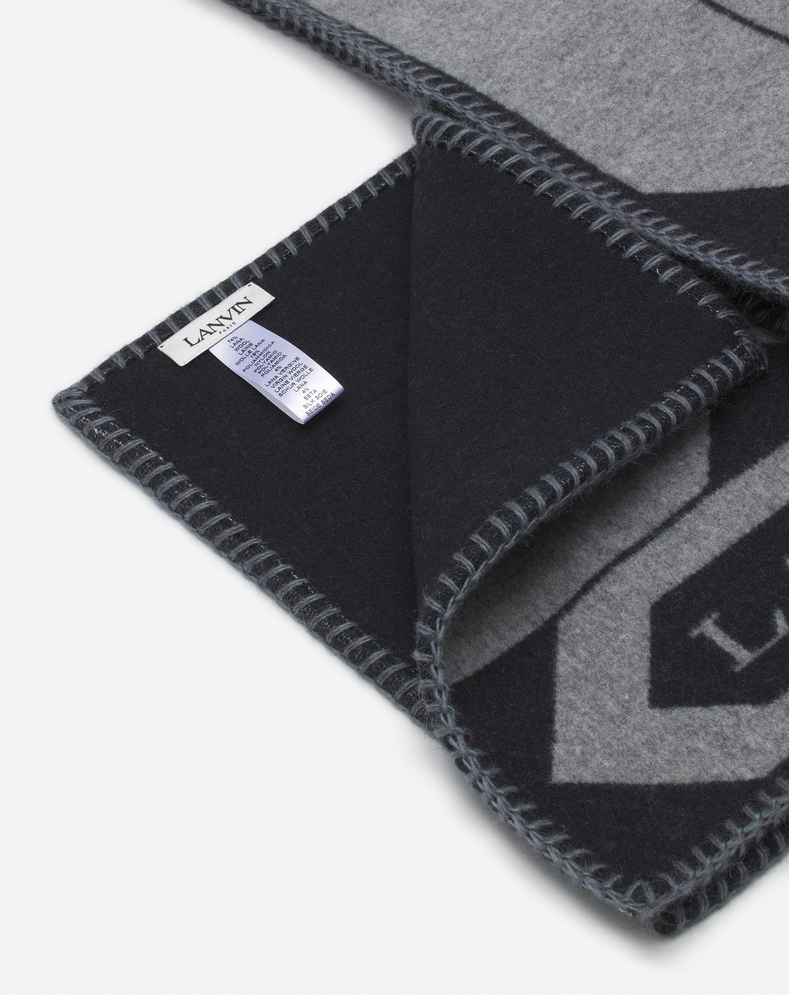 LANVIN LABEL SCARF IN WOOL - 5
