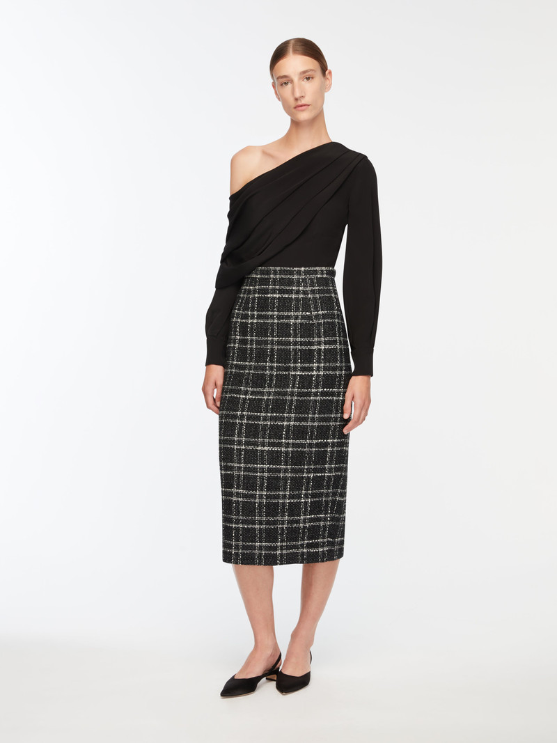EMILIA WICKSTEAD Alida Top In Black Silk Crepe De Chine outlook