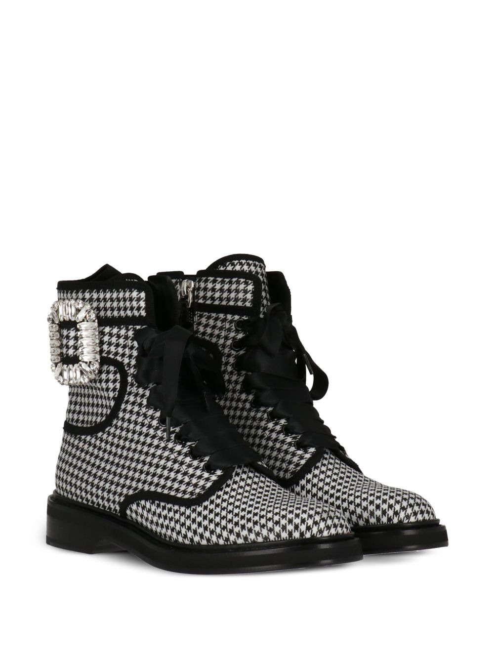 houndstooth buckle boots - 2