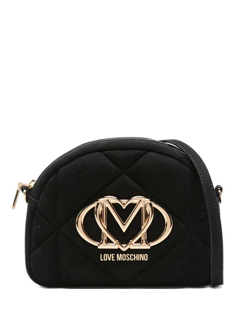 quilted logo-plaque cross body bag 1