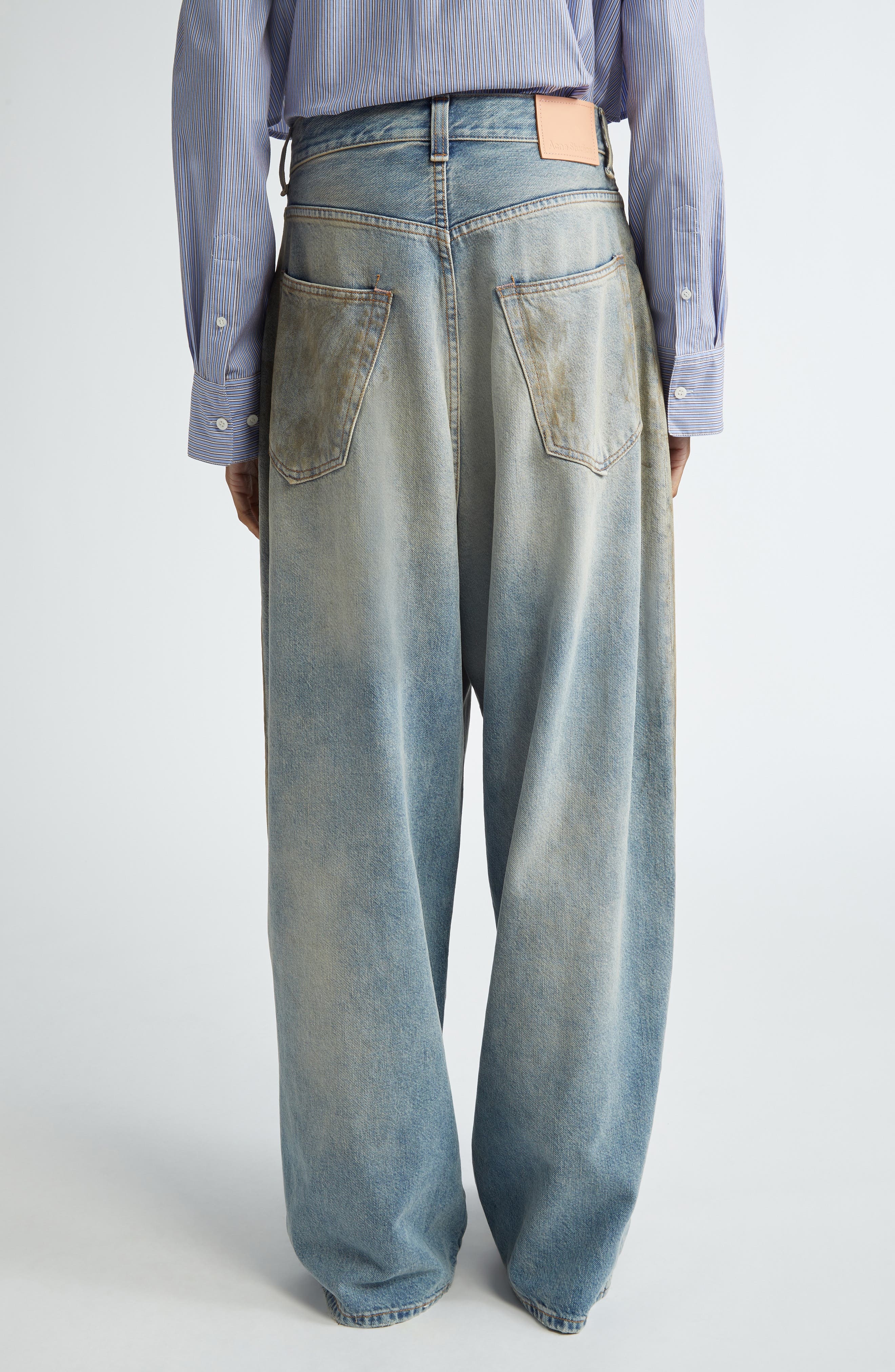 Acne Studios 2023 Penicillin Super Baggy Fit Jeans in Mid Blue at Nordstrom - 3
