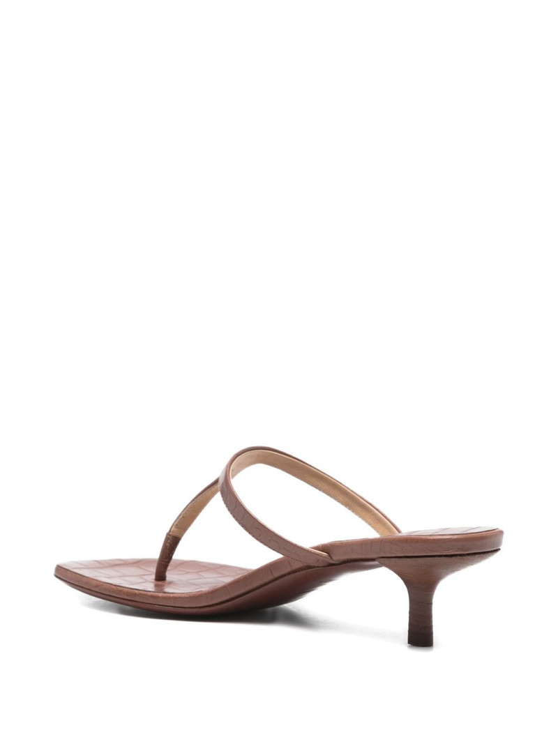 thong crocodile-effect sandals 3