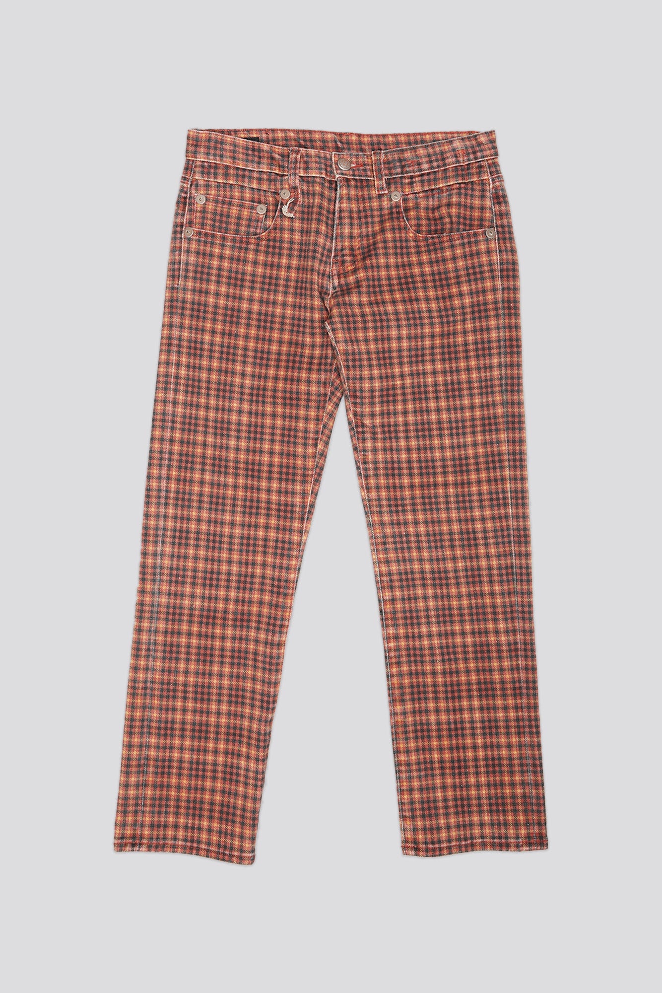 BOY STRAIGHT - PRINTED AUBURN PLAID - R13 - 1