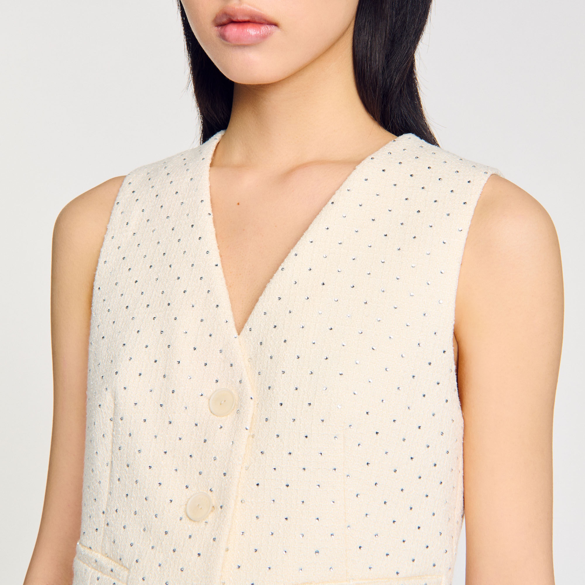 RHINESTONE TWEED JACKET - 3