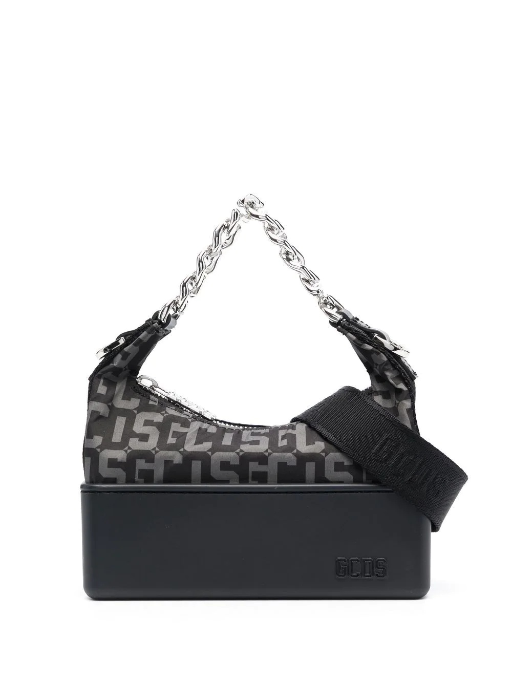 monogram-print shoulder bag - 1