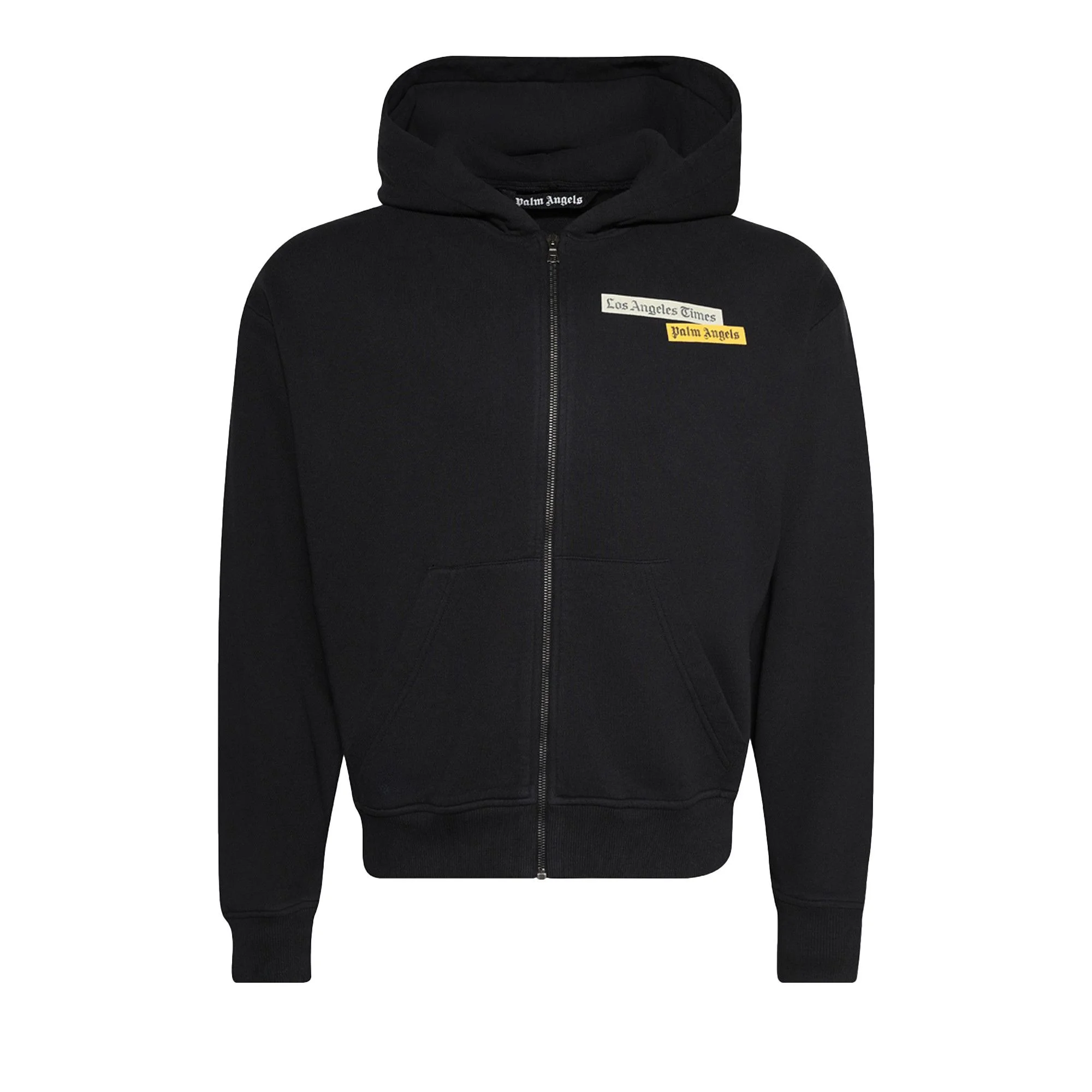 Palm Angels Zip Regular Hoodie 'Black / Of' - 1