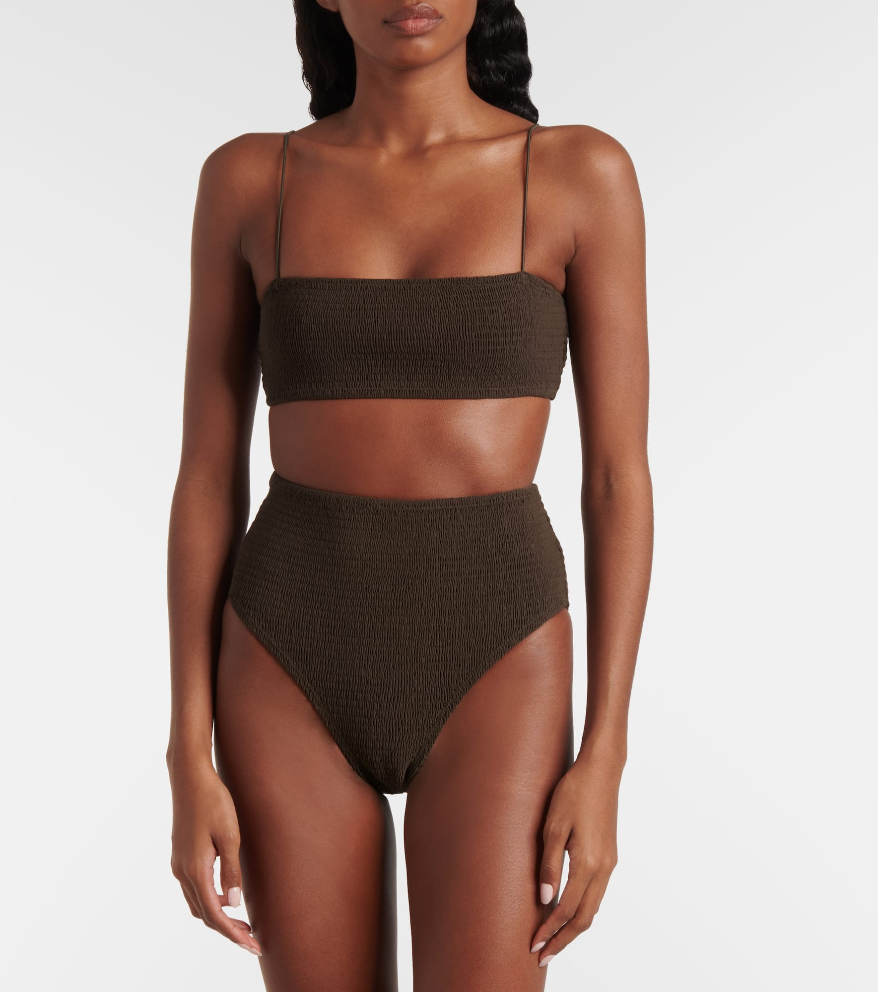 Shirred jersey bikini bottoms - 2